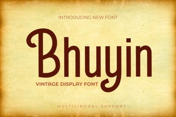 Bhuyin Font: Bold Typography for Handmade Labels