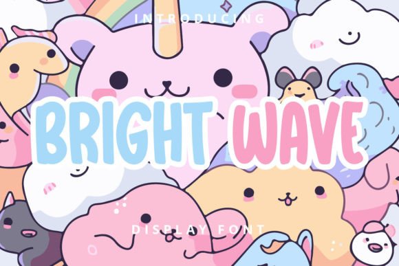 Bright Wave Font: Whimsical Display Type for Crafters