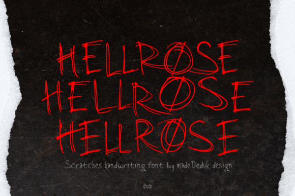 Hellrose Font: Hand-Drawn Charm for Craft Products