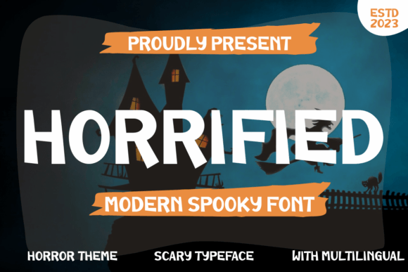 Horrified Font: Spooky Display Typeface for Crafters