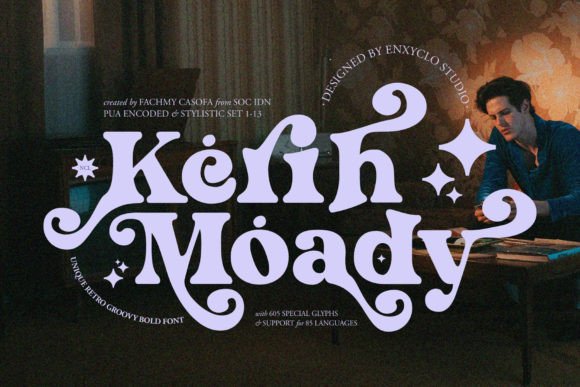 Kerih Moady Font: A Retro Display Typeface for Campaigns