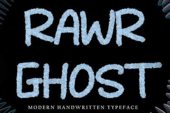 Rawr Ghost Font: Quirky Display Type for Crafts