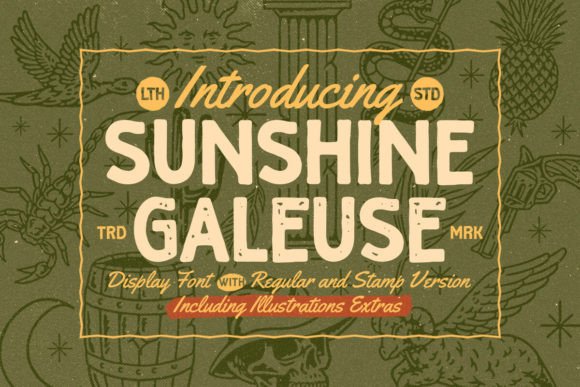 Sunshine Galeuse Font: Classic Charm for Handmade Products