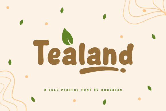 Tealand Font: A Cute Display Typeface for Branding